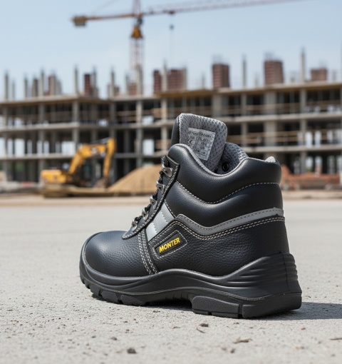 Buty ochronne trzewiki S3 rozm. 46 z metalowym podnoskiem i wkładką antyprzebiciową – antypoślizgowe MONTER