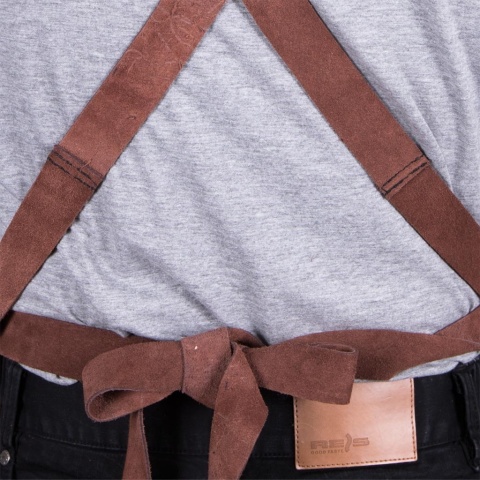 Fartuch Skórzany Rzemieślniczy – Zamszowy, z Trzema Kieszeniami i Regulowanymi Klamrami SKÓRTEX