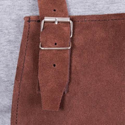 Fartuch Skórzany Rzemieślniczy – Zamszowy, z Trzema Kieszeniami i Regulowanymi Klamrami SKÓRTEX