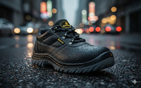 Półbuty robocze S3 rozm. 46 z metalowym podnoskiem i wkładką antyprzebiciową – antypoślizgowe MONTER