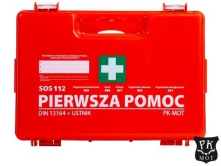 Apteczka Zakładowa K13 ABS | Przenośna | Wyposażenie DIN 13164:2022 | Wieszak PK-MOT