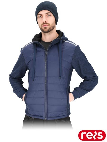 Bluza Ochronna Męska Ocieplana 370g | Kaptur, Odblaski | Pikowane Wstawki | REGULAR REIS