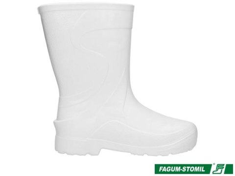 Lekkie Kalosze Damskie VERONA EVA | Ocieplane | Antypoślizgowe SRC | Białe / Zielone FAGUM-STOMIL