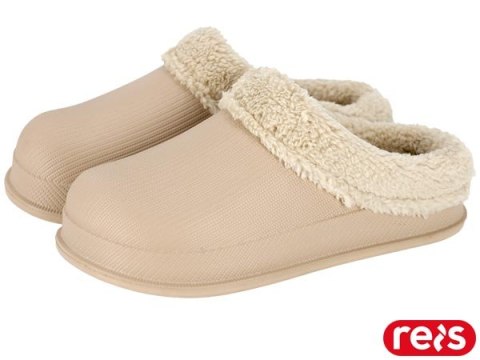Klapki Ocieplane Futerkiem FLUFF | Lekkie Tworzywo EVA | Wsuwane REIS