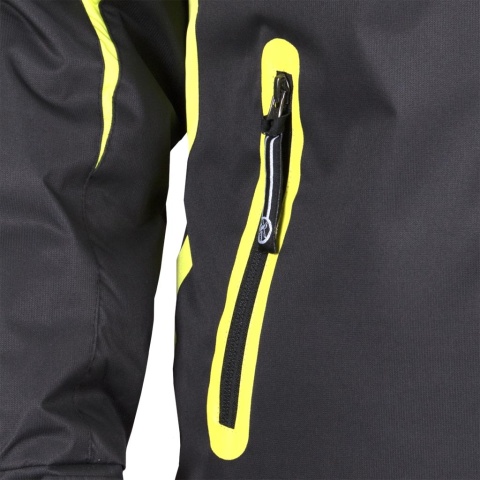 Kurtka Ochronna Ocieplana Męska | Wodoodporna PCV, Polar | Zamek, Napy, Rzepy | Odsuwany Kaptur