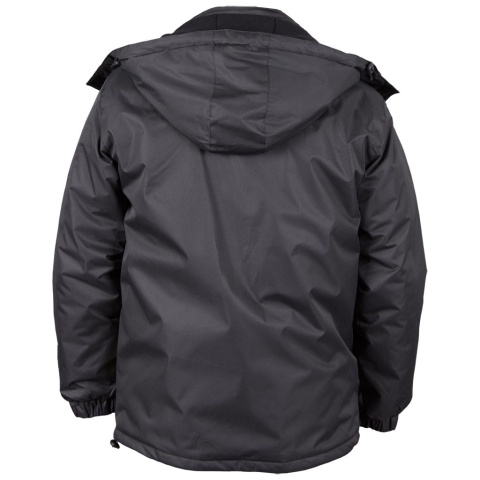 Kurtka Ochronna Ocieplana Męska | Wodoodporna PCV, Polar | Zamek, Napy, Rzepy | Odsuwany Kaptur