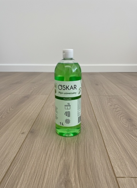 Płyn Uniwersalny 1L Konwalia | Lśniąca Czystość Bez Smug | Nabłyszczający | Do Podłóg, Okien Oskar
