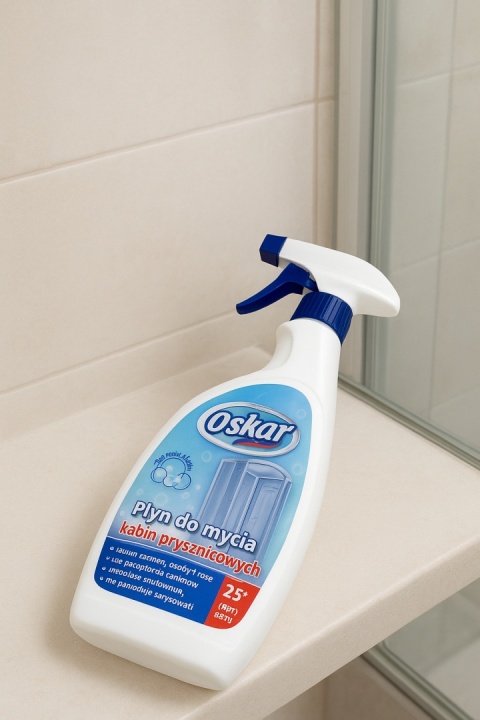 Czyszczenie kabiny prysznicowej bez szorowania – płyn 1L OSKAR