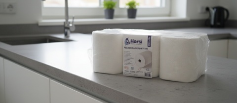 Ręczniki Papierowe Horsi (6 rolek x 100m) | 100% Celuloza, 2W | Mega Rolka, Chłonne | Horsi