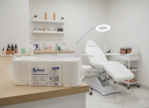 Ręczniki Papierowe Horsi (12 rolek x 50m) | 100% Celuloza, 2W | Chłonne, Miękkie | Wysoka Jakość