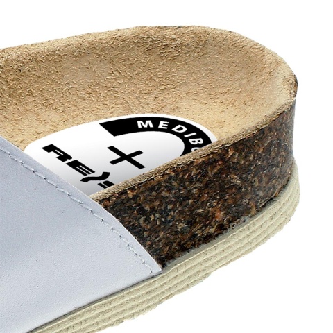 Klapki Męskie Medyczne na Korku | Skóra Naturalna | 2 Paski | EN 20347 MEDIBUT