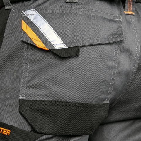 Spodnie Robocze do Pasa PROX 300g | Elementy Odblaskowe | Nakolanniki REIS