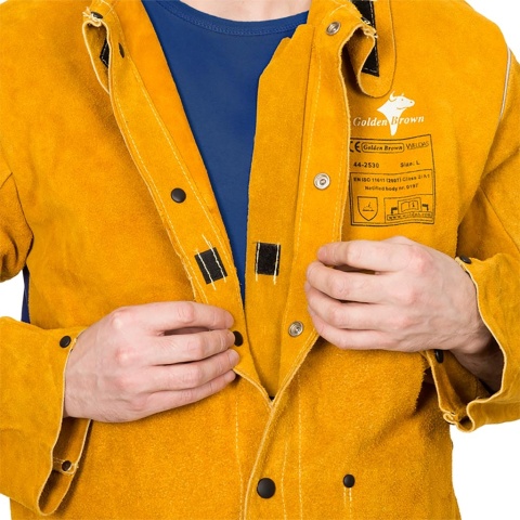 Kurtka Spawalnicza Skórzana Golden Brown 44-2530/P | Weldas