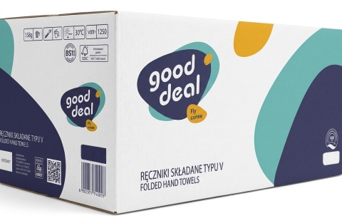 Ręcznik Składany Good Deal V/ZZ | 4000 szt. | Biała Celuloza | Atest PZH Lamix