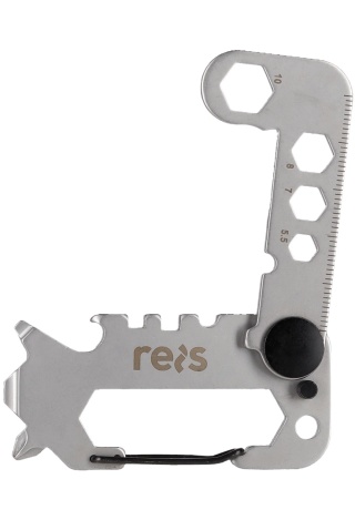 Narzędzie Kieszonkowe Multitool 9 w 1 | Stal Nierdzewna, Karabińczyk | Klucze, Śrubokręty, Otwieracz | EDC, Survival REIS