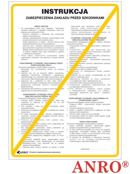 ZNAK BEZPIECZEŃSTWA ANRO