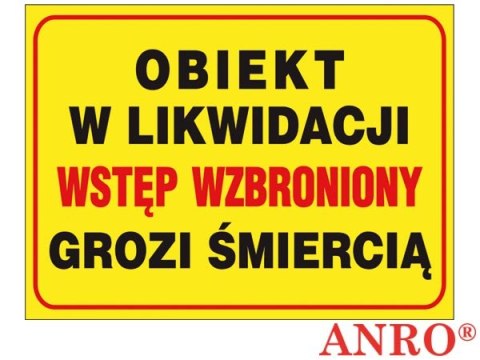 ZNAK BEZPIECZEŃSTWA ANRO
