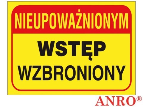 ZNAK BEZPIECZEŃSTWA ANRO