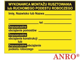 ZNAK BEZPIECZEŃSTWA ANRO