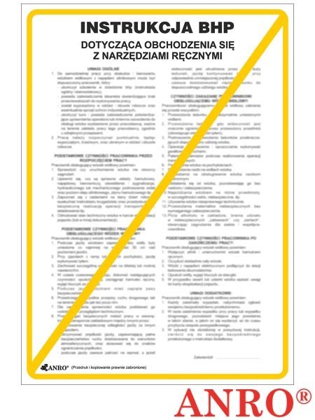 ZNAK BEZPIECZEŃSTWA ANRO