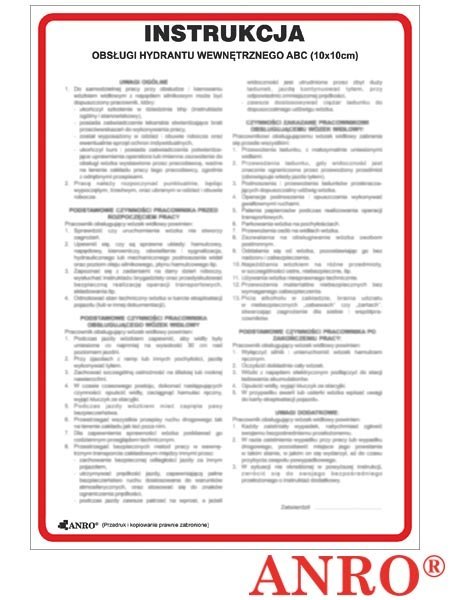 ZNAK BEZPIECZEŃSTWA ANRO