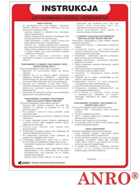 ZNAK BEZPIECZEŃSTWA ANRO