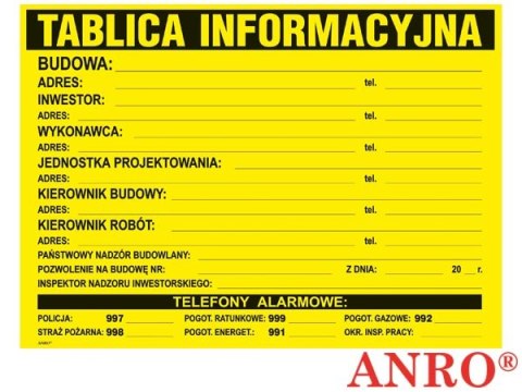 ZNAK BEZPIECZEŃSTWA ANRO