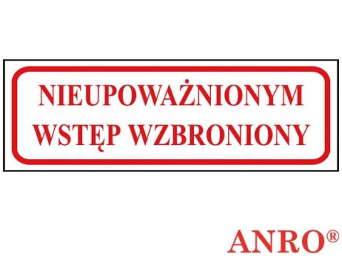 ZNAK BEZPIECZEŃSTWA ANRO