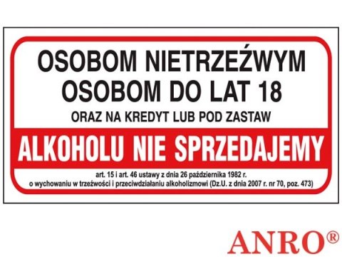 ZNAK BEZPIECZEŃSTWA ANRO