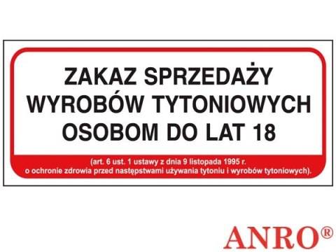 ZNAK BEZPIECZEŃSTWA ANRO