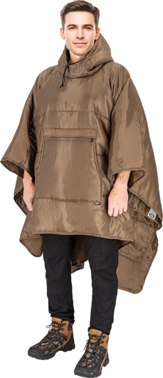 Ocieplane Ponczo Turystyczne Tactical Guard 4w1 – Peleryna, Śpiwór, Koc i Podpinka Pod Hamak