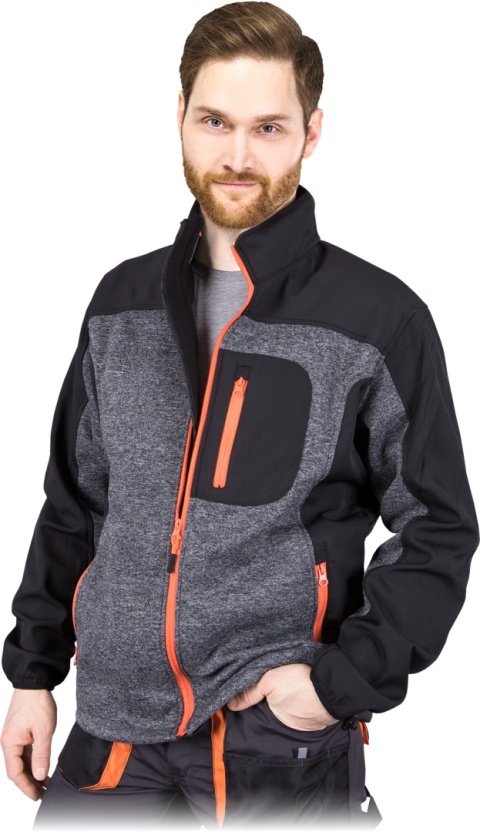 Męska Bluza Ochronna Polarowa ze Wstawkami Softshell (300 g/m²) – Wiatroodporna i Oddychająca ze Stójką