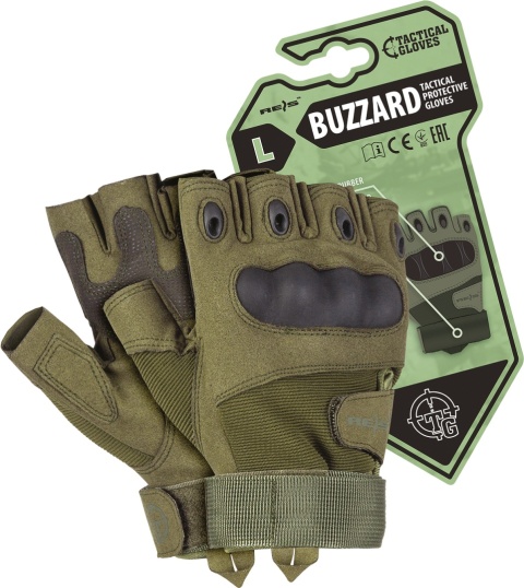 Męskie Rękawice Ochronne Taktyczne Bez Palców – Wentylowane z Ochroną Kostek Tactical Guard