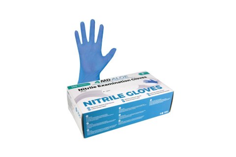 Rękawice nitrylowe diagnost. 4MD ALOE Blue 10/XL