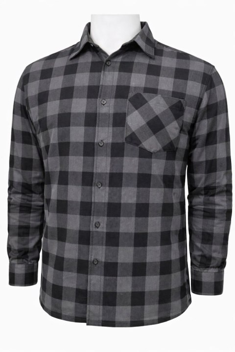 Koszula flanelowa 4WRK Hera szach. L c.911 grey (L)