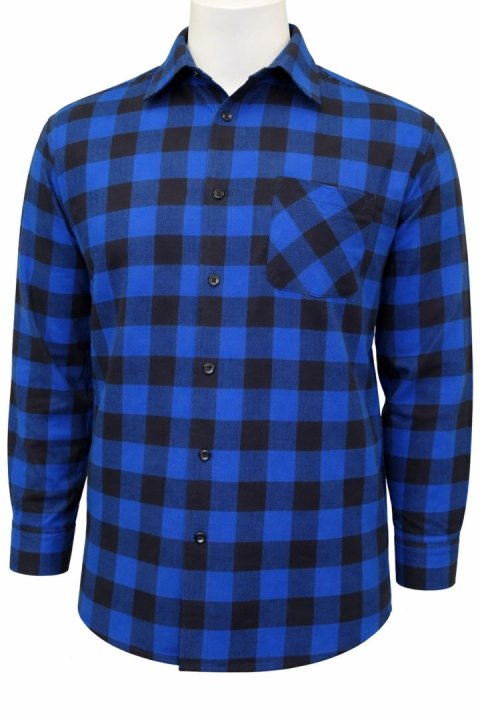Koszula flanelowa 4WRK Hera szach. c.411 blue 4XL