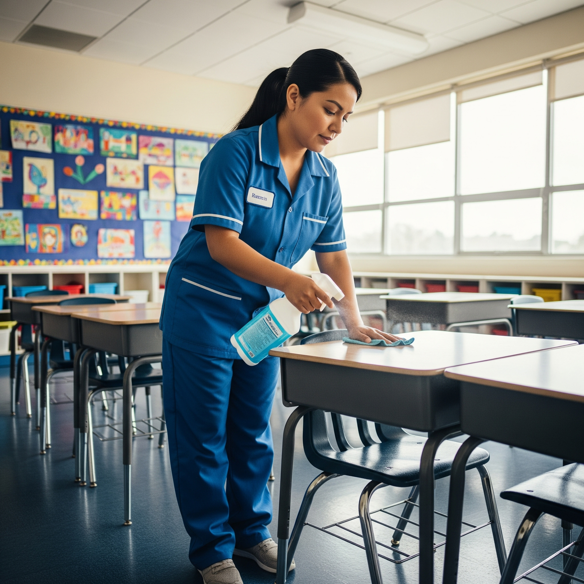 Bezpieczne obuwie dla personelu sprzątającego w szkole