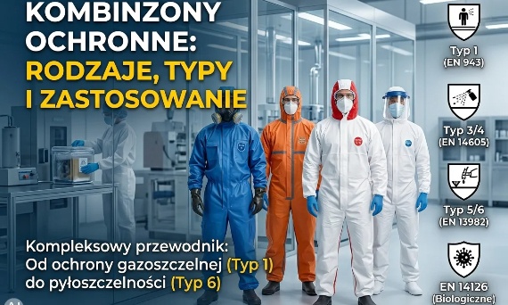 Kombinezony ochronne – rodzaje, typy ochrony (1-6) i zastosowanie