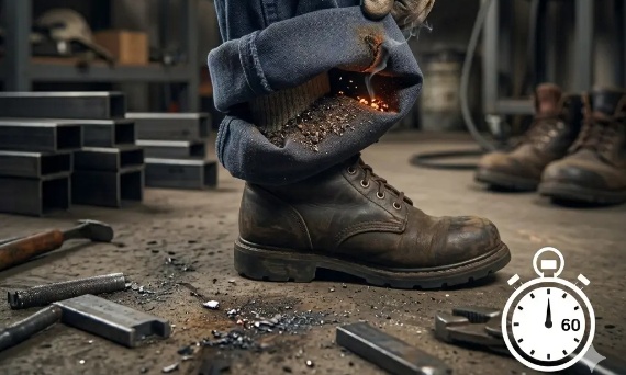 🕒 BHP w 60 sekundach: Dlaczego nie wolno wywijać nogawek spodni? 👖🔥