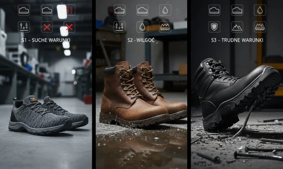 🥾 S1, S2, S3 – Rozszyfrowujemy oznaczenia butów roboczych. Kompletny przewodnik