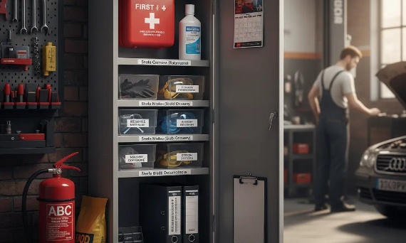 🛠️🗄️Jak zorganizować szafkę BHP w małym warsztacie?